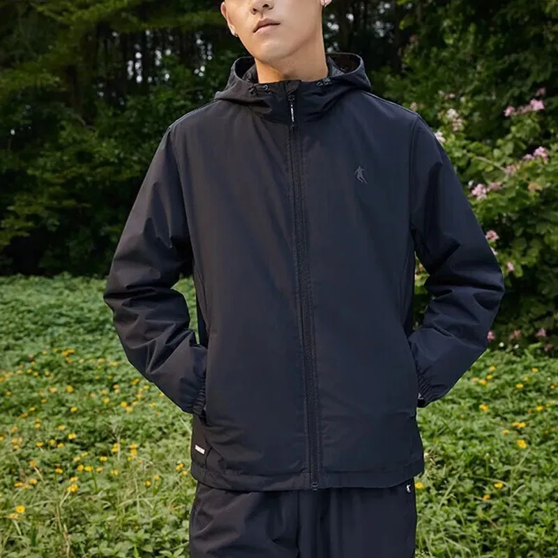 QIAODAN Jackets Coats Men's Black-2