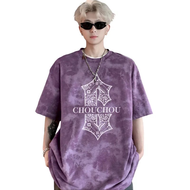 CHOUCHOUS Drop Shoulder Sleeve T Shirt Women's-11