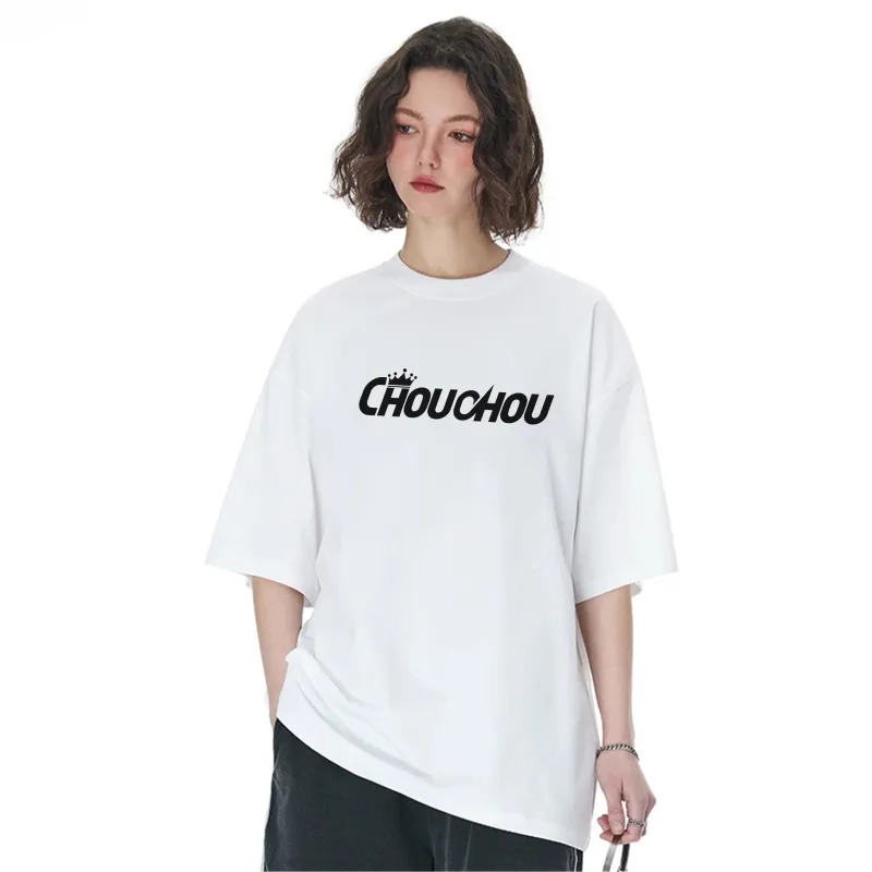 CHOUCHOUS Drop Shoulder Sleeve T Shirt Women's-10