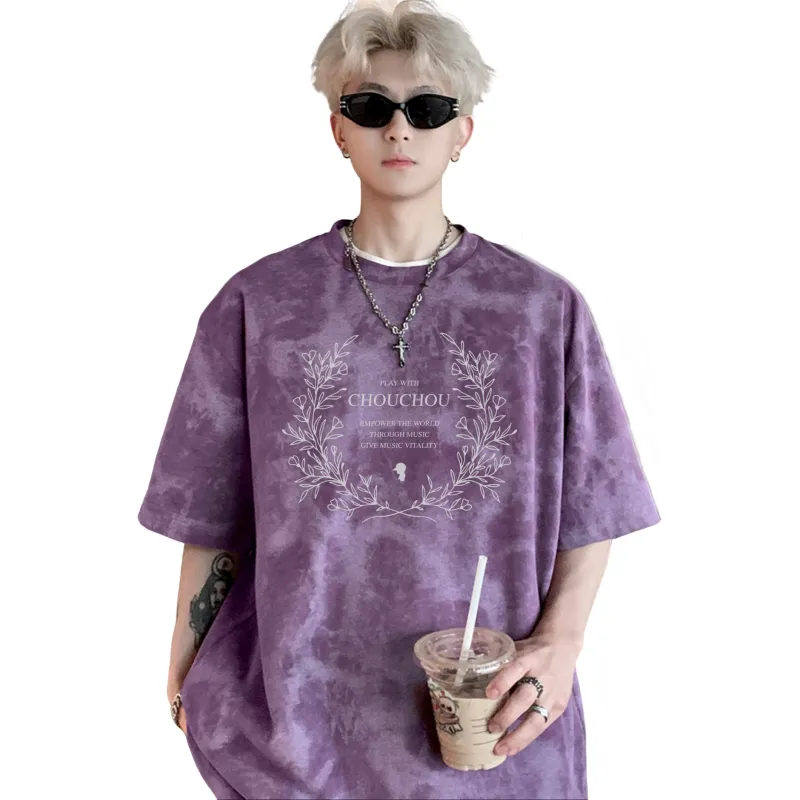CHOUCHOUS Drop Shoulder Sleeve T Shirt Women's-12