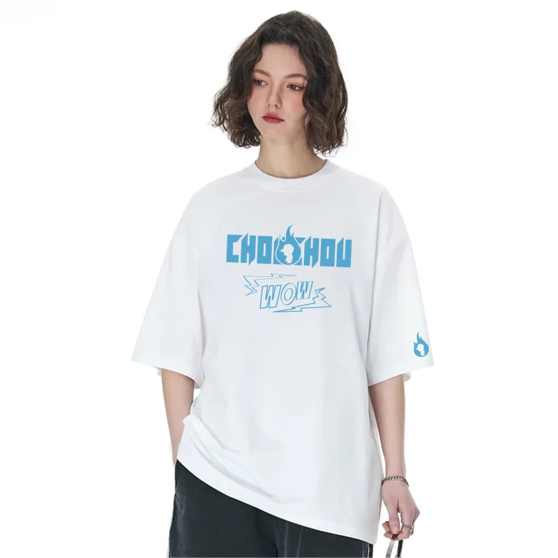 CHOUCHOUS Drop Shoulder Sleeve T Shirt Women's-6