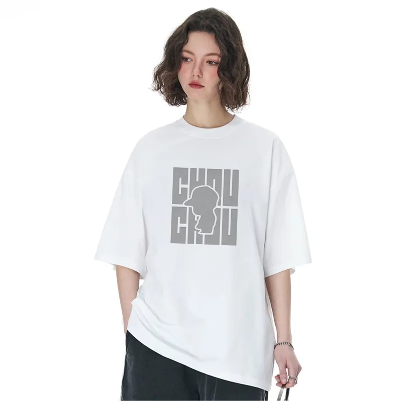 CHOUCHOUS Drop Shoulder Sleeve T Shirt Women's-10