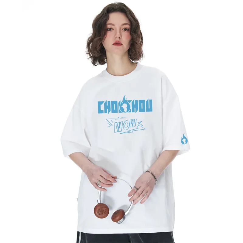 CHOUCHOUS Drop Shoulder Sleeve T Shirt Women's-7