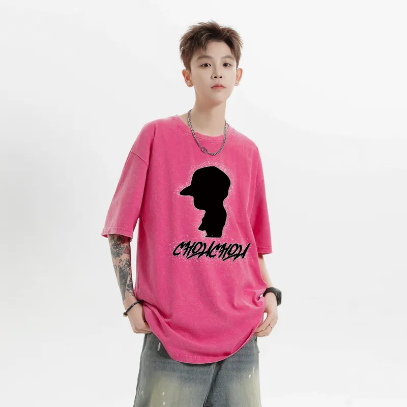 CHOUCHOUS Drop Shoulder Sleeve T Shirt Women's-13
