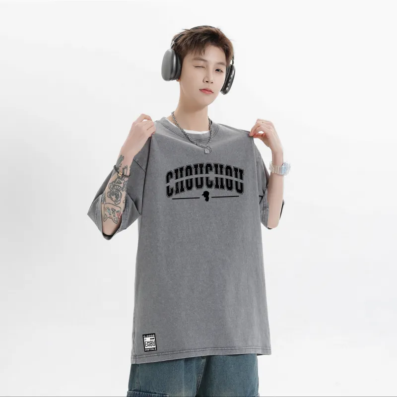 CHOUCHOUS Drop Shoulder Sleeve T Shirt Women's-5