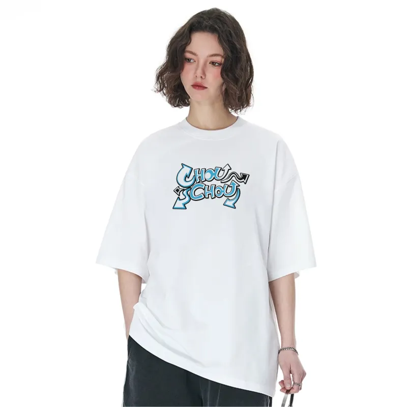 CHOUCHOUS Drop Shoulder Sleeve T Shirt Women's-8