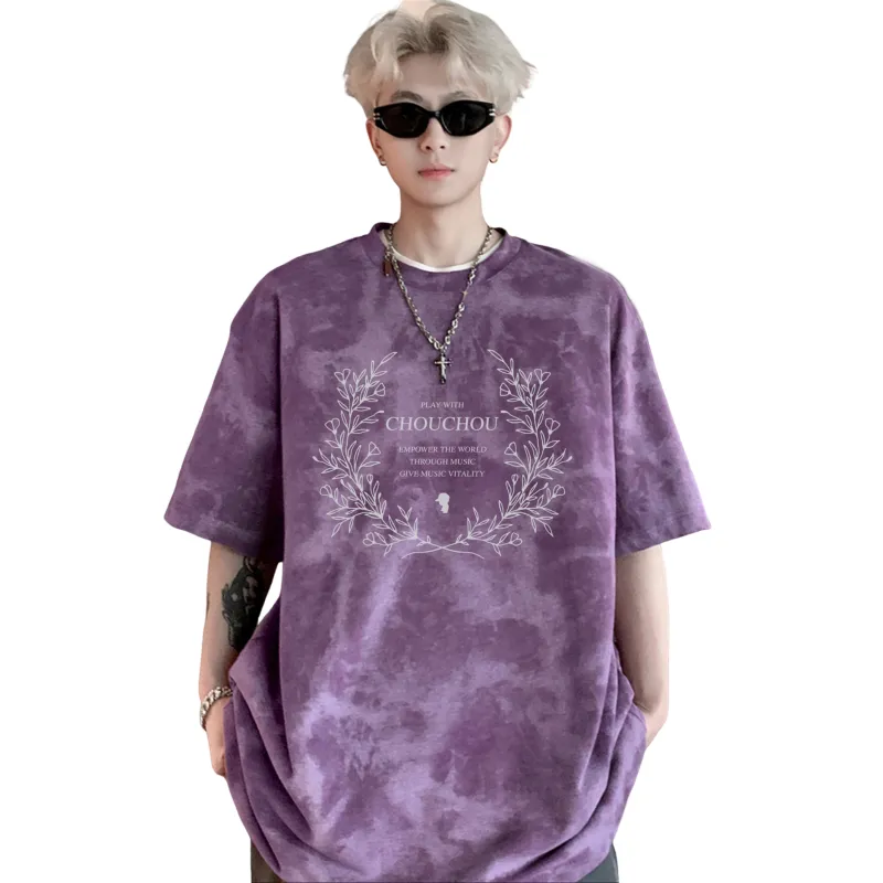 CHOUCHOUS Drop Shoulder Sleeve T Shirt Women's-13