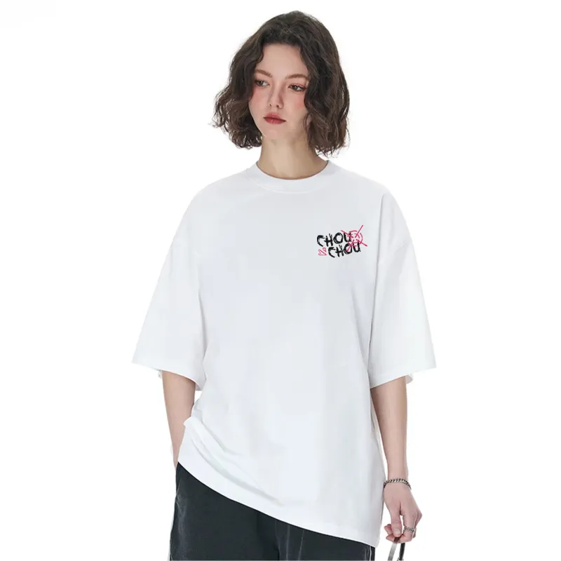 CHOUCHOUS Drop Shoulder Sleeve T Shirt Women's-10