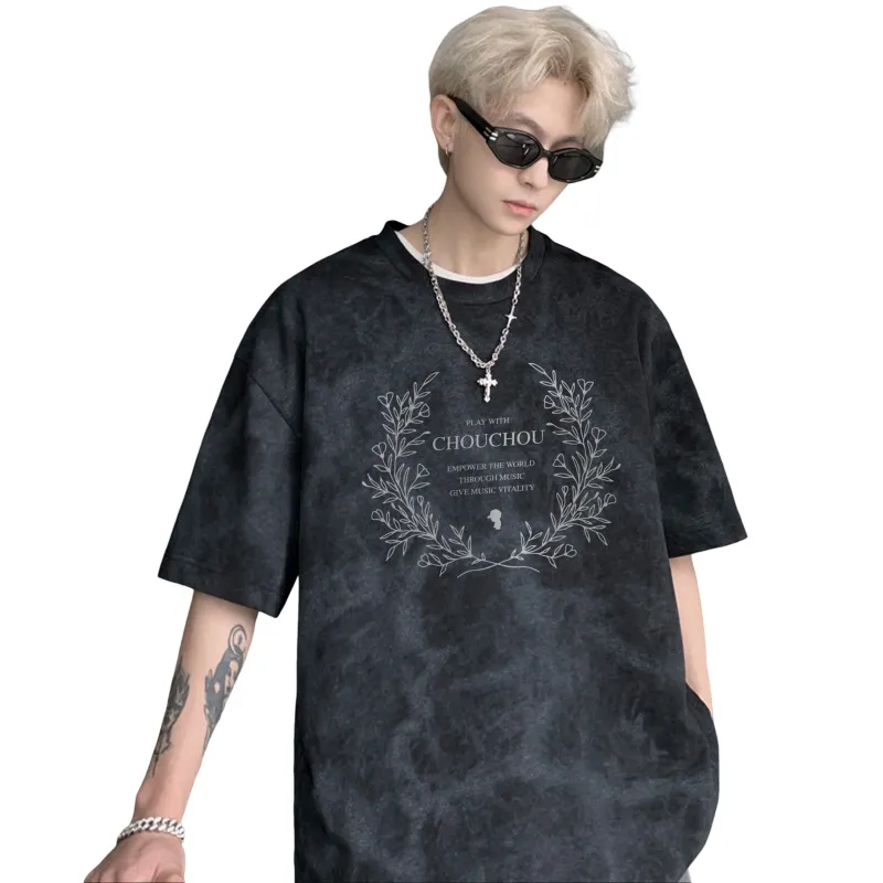 CHOUCHOUS Drop Shoulder Sleeve T Shirt Women's-3