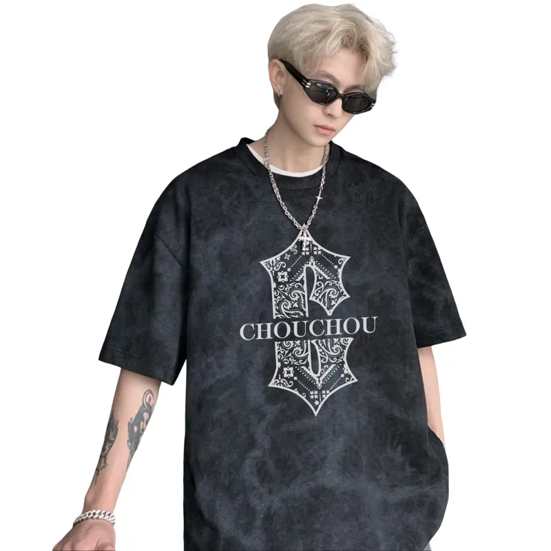 CHOUCHOUS Drop Shoulder Sleeve T Shirt Women's-3