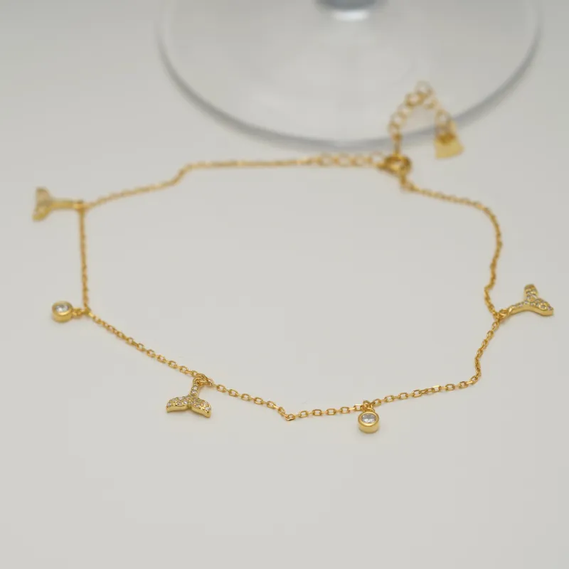 2323 S925 Silver Anklets Women's-3