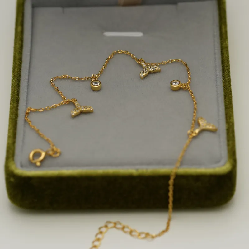 2323 S925 Silver Anklets Women's-4