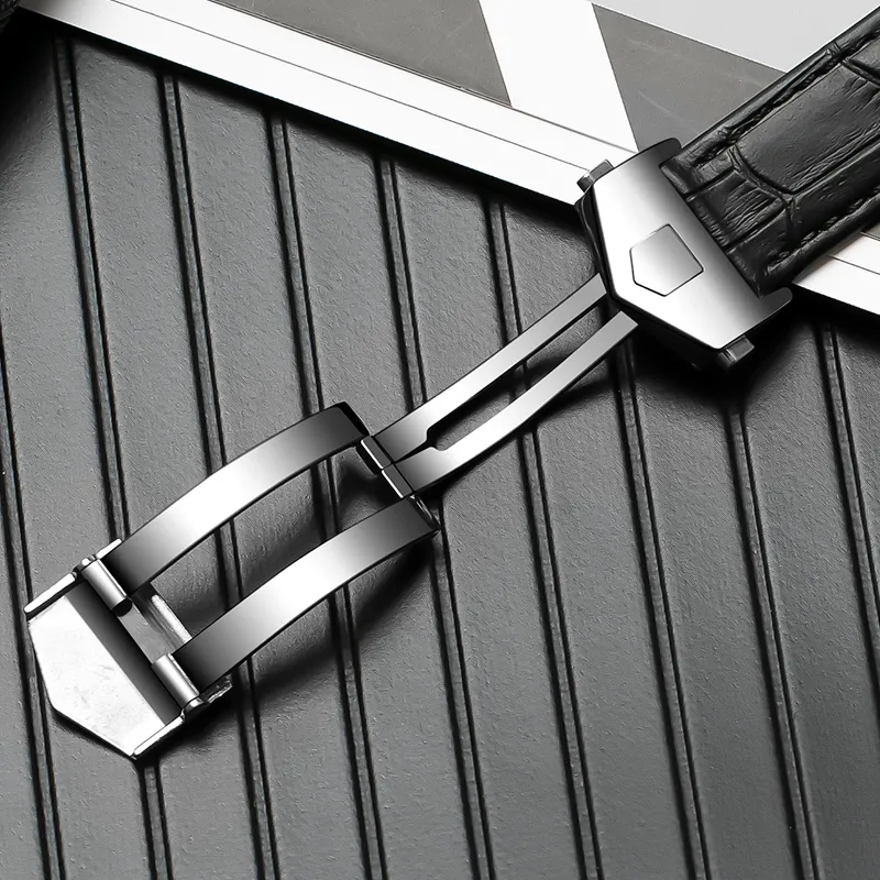 Gangjue TAG Heuer Compatibility Watch Band Genuine Leather Material-3