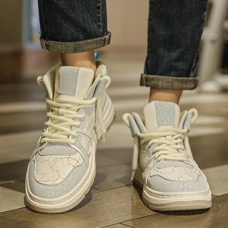 M.M Party Anti Slip Wear Resistant High Top Skateboard Shoes Men's-8