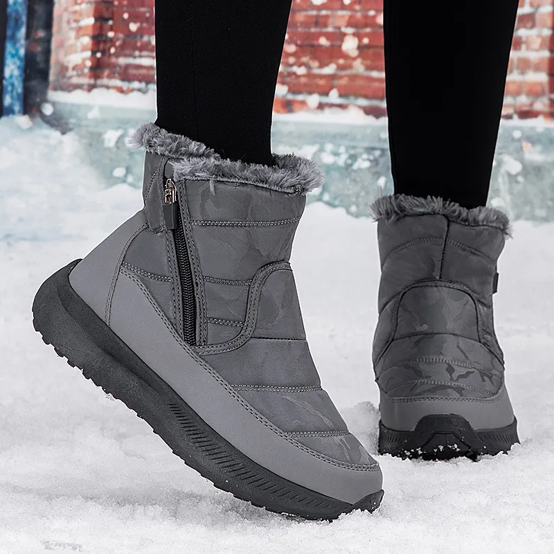 M.M Party Thermal Slip Resistant Short Snow Boots Women's-3