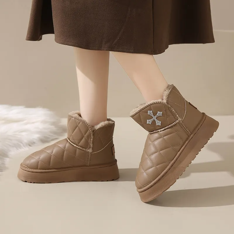 M.M Party Thermal Slip Resistant Short Snow Boots Women's-8