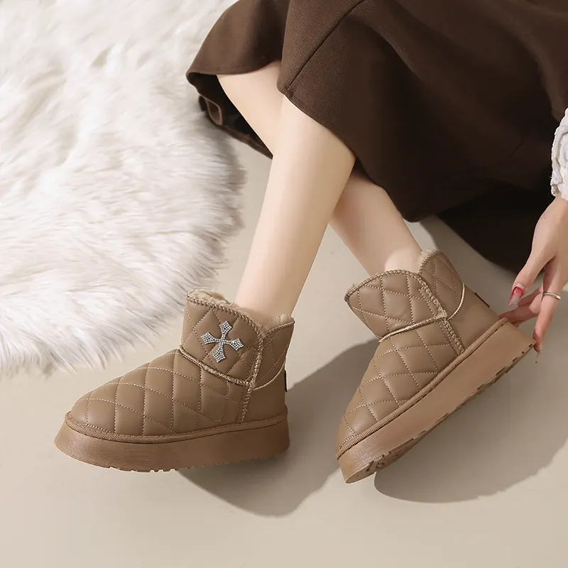 M.M Party Thermal Slip Resistant Short Snow Boots Women's-7