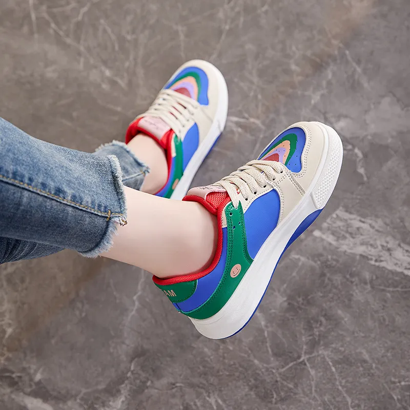 M.M Party Slip Resistant Shock Absorbers Low Top Skateboard Shoes Women's-6