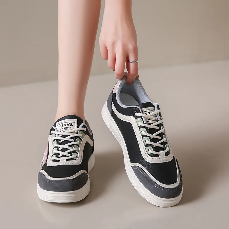 M.M Party Slip Resistant, Abrasion Resistant, And Balanced Low Top Skateboard Shoes Women's-2