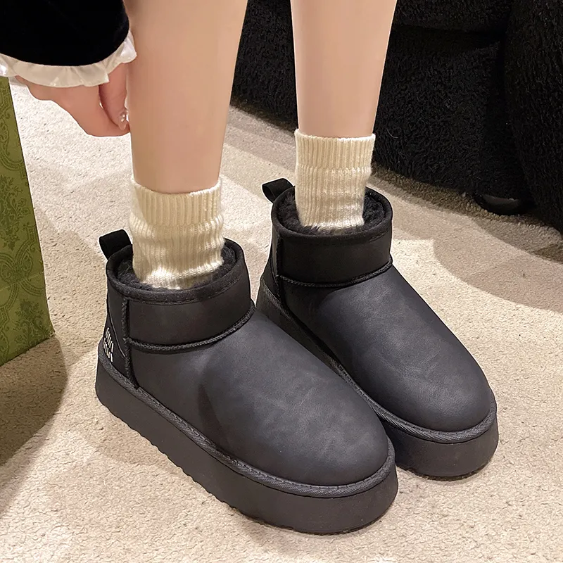 M.M Party Thermal Cushioning Short Snow Boots Women's-1