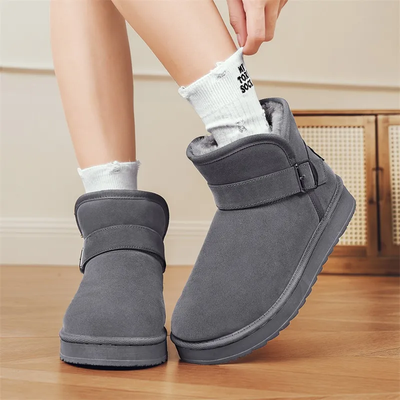M.M Party Thermal Slip Resistant Crew Snow Boots Unisex-4