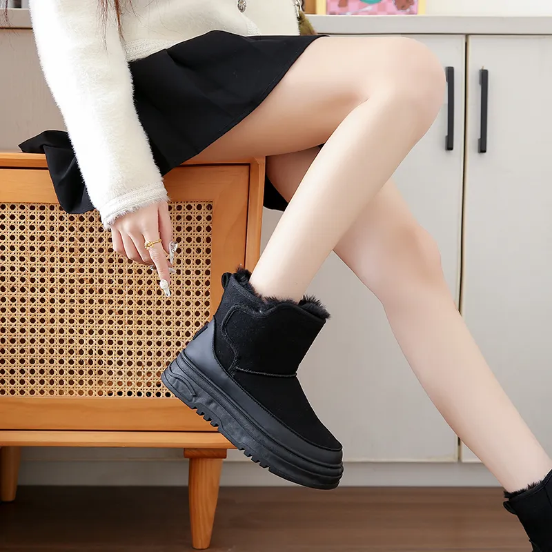 M.M Party Thermal Abrasion Resistant Short Snow Boots Women's-3