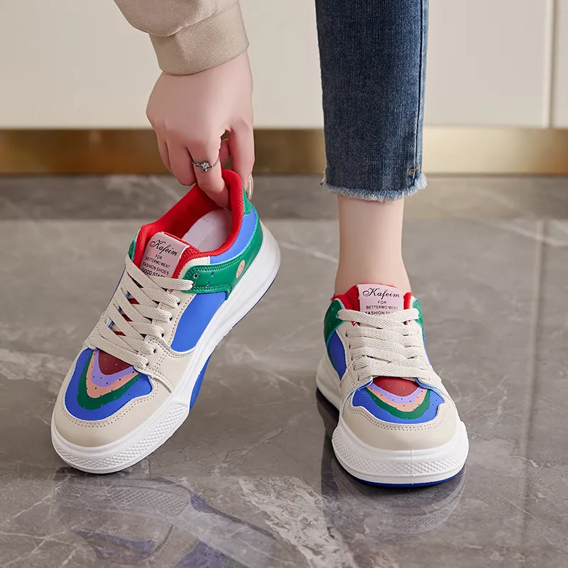 M.M Party Slip Resistant Shock Absorbers Low Top Skateboard Shoes Women's-5