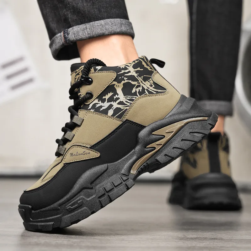 M.M Party Anti Slip Wear Resistant High Top Chunky Sneakers Men's-12