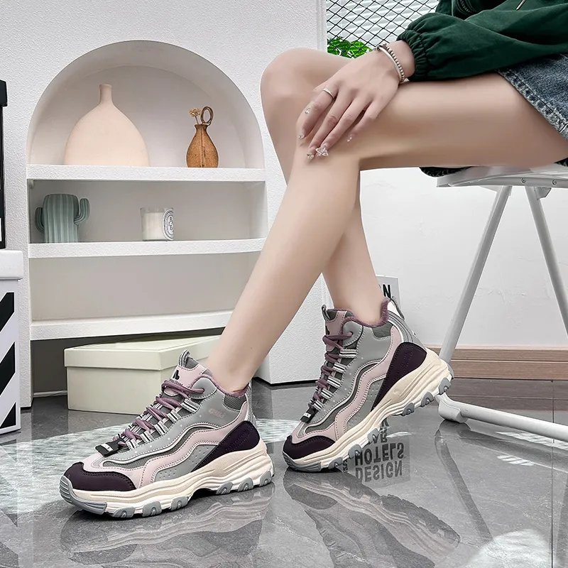 M.M Party Wear resistant And Lightweight Mid Top Chunky Sneakers Women's-13