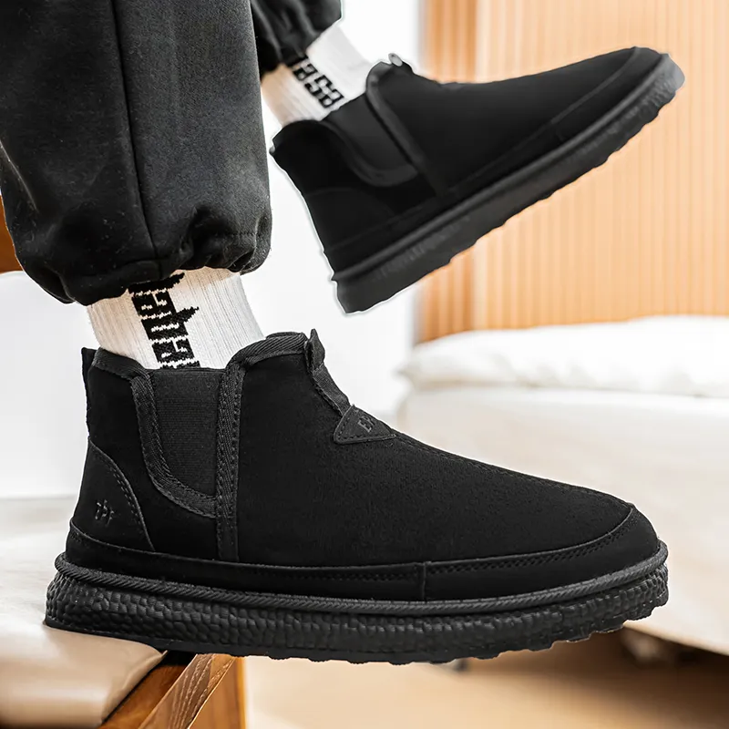 M.M Party Thermal Slip Resistant Short Snow Boots Men's-1