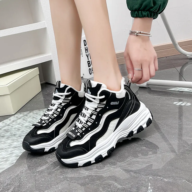 M.M Party Wear resistant And Lightweight Mid Top Chunky Sneakers Women's-8