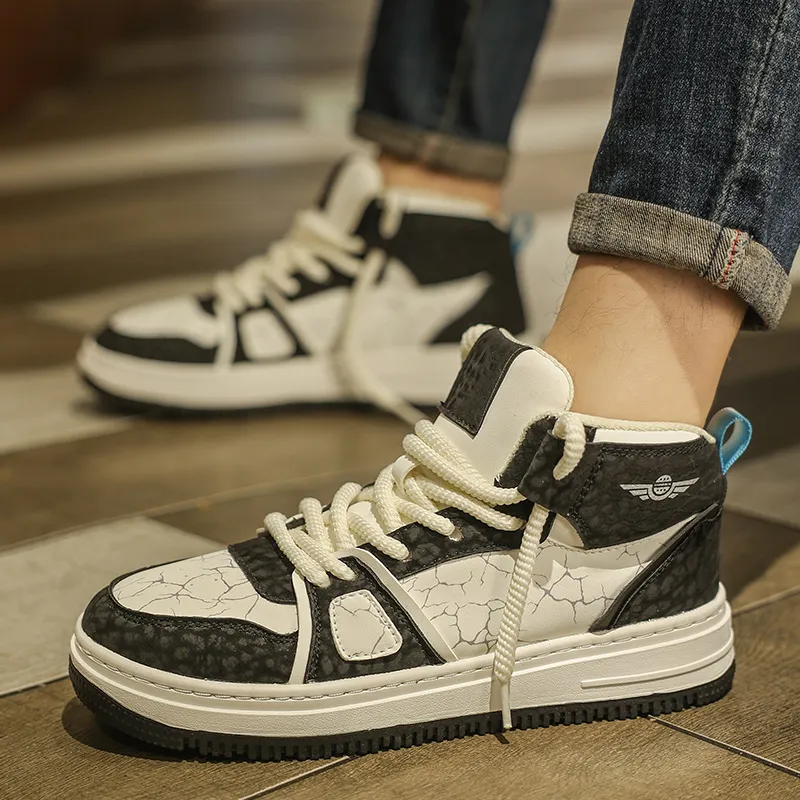 M.M Party Anti Slip Wear Resistant High Top Skateboard Shoes Men's-3
