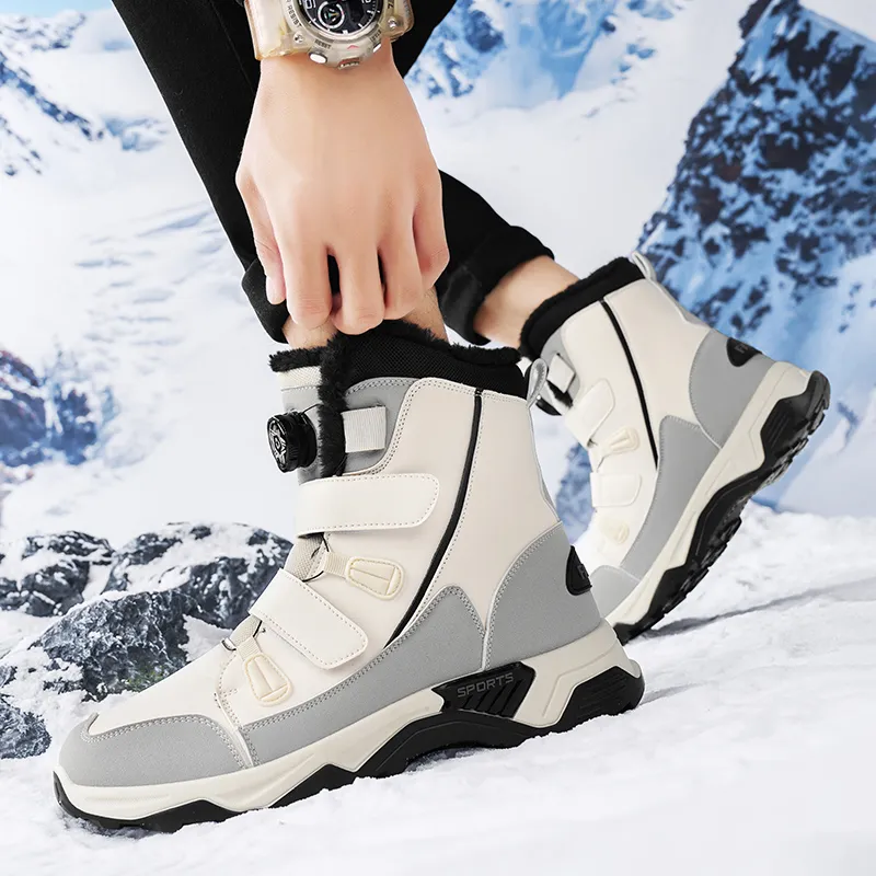 M.M Party Outdoor Boots Unisex Black/Beige-9