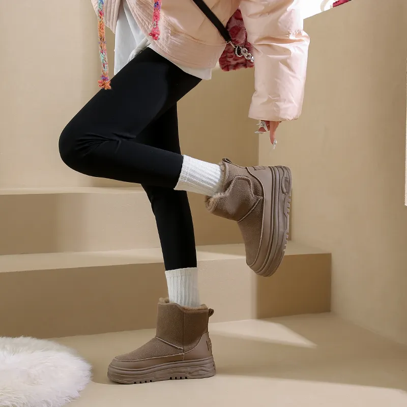 M.M Party Thermal Abrasion Resistant Short Snow Boots Women's-8
