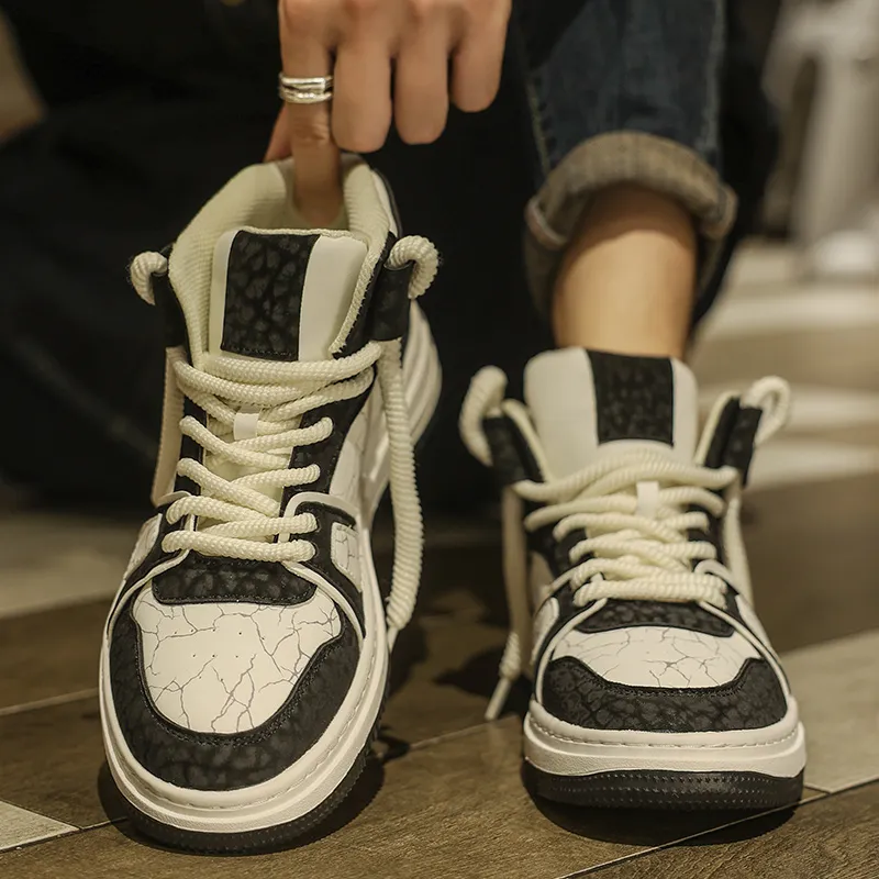 M.M Party Anti Slip Wear Resistant High Top Skateboard Shoes Men's-4