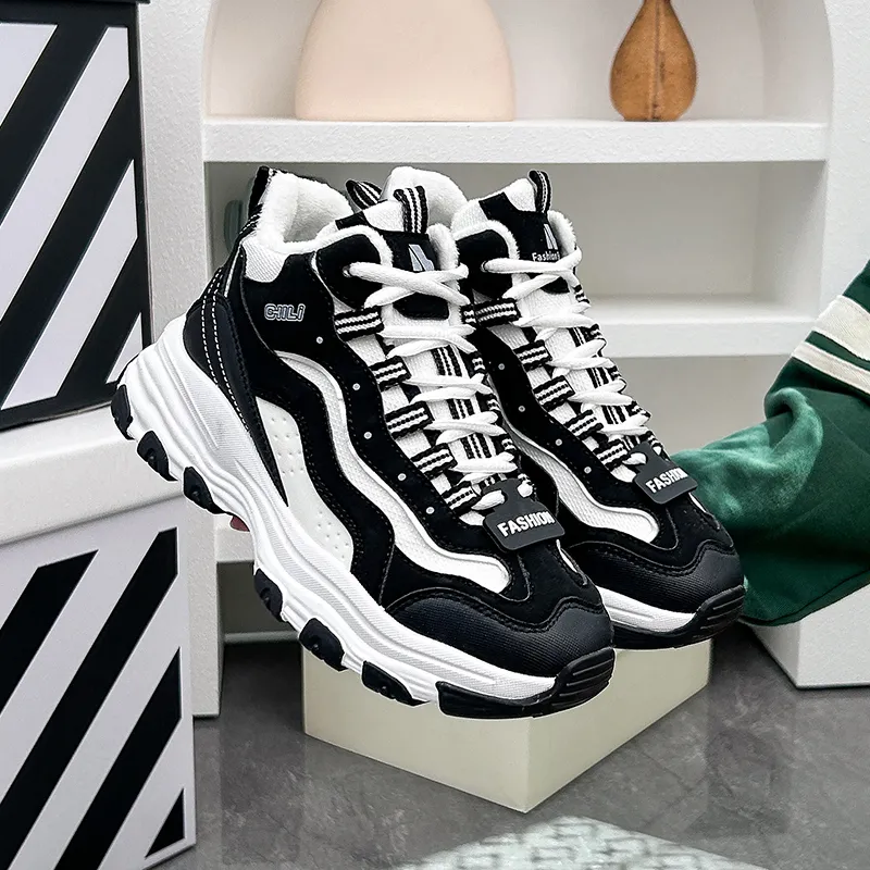 M.M Party Wear resistant And Lightweight Mid Top Chunky Sneakers Women's-6
