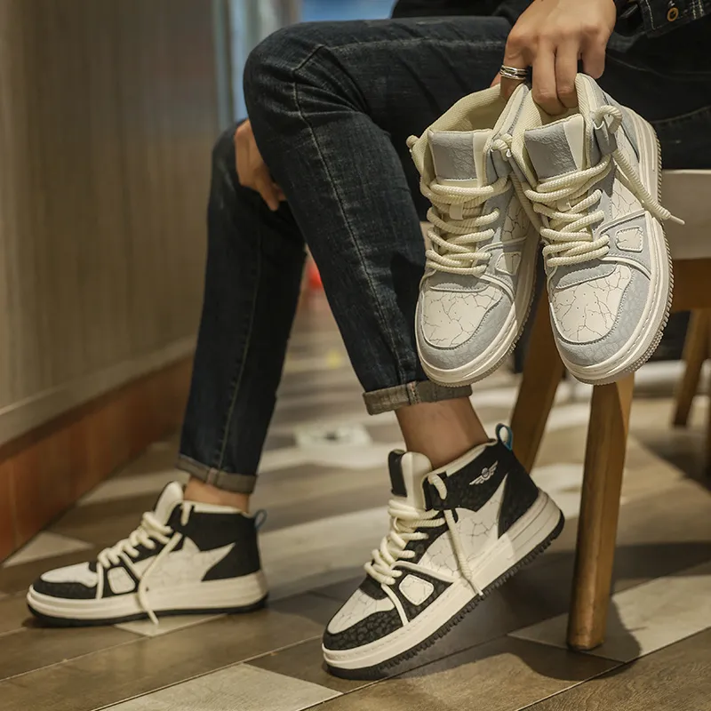 M.M Party Anti Slip Wear Resistant High Top Skateboard Shoes Men's-5