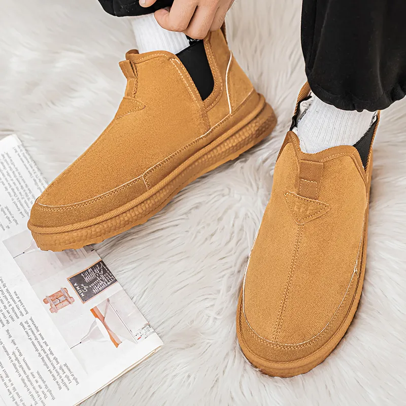 M.M Party Thermal Slip Resistant Short Snow Boots Men's-17