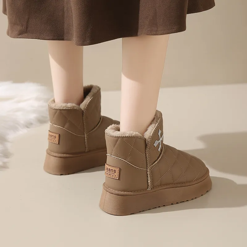 M.M Party Thermal Slip Resistant Short Snow Boots Women's-9