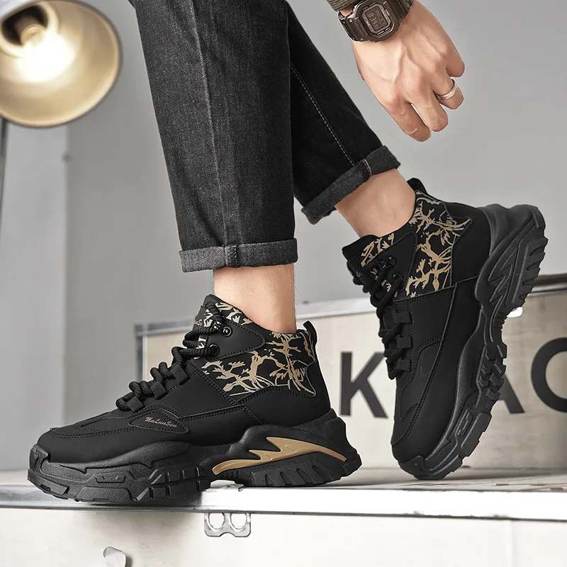 M.M Party Anti Slip Wear Resistant High Top Chunky Sneakers Men's-5