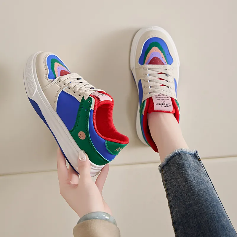 M.M Party Slip Resistant Shock Absorbers Low Top Skateboard Shoes Women's-8