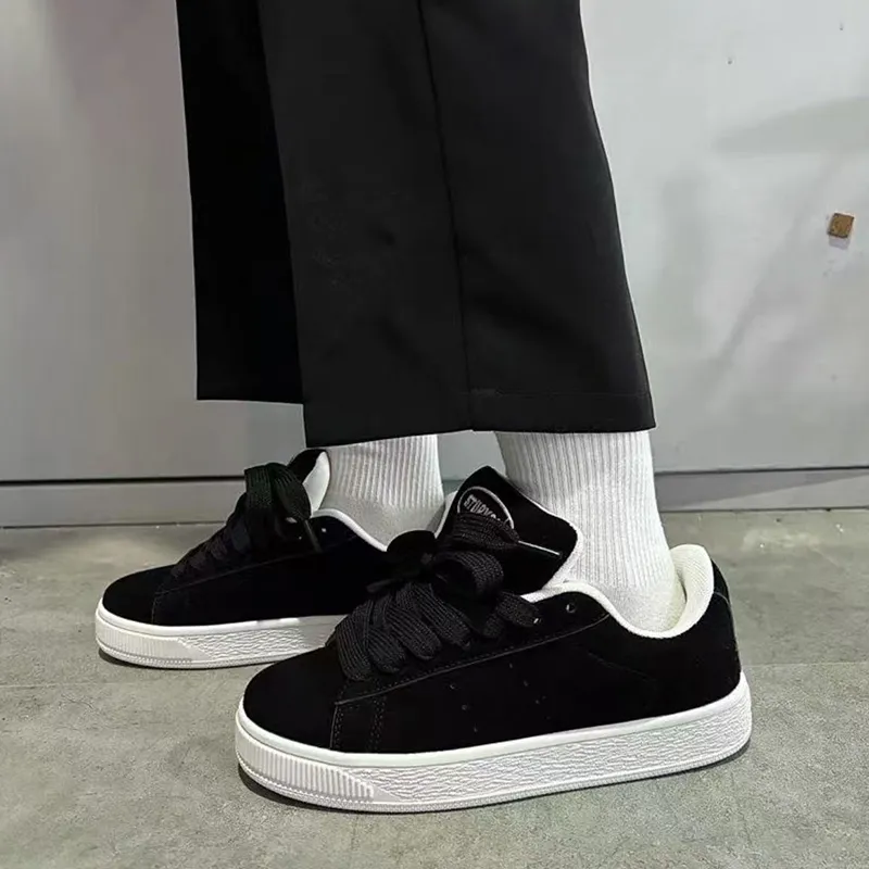 SHUXIAOBEI Classic Adorable Puffy Shoes Abrasion Resistant Low Top Skateboard Shoes, Cool Women's Women's Black-2