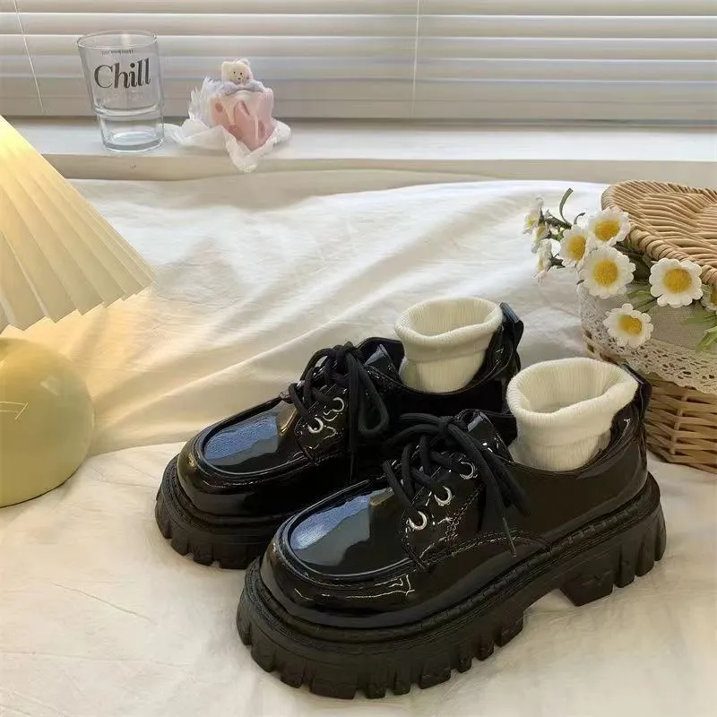 SHUXIAOBEI Casual Single Shoes Women's Black-1