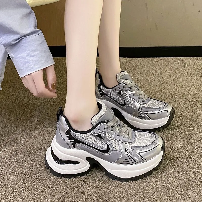 SHUXIAOBEI Low Top Chunky Sneakers Women's-2