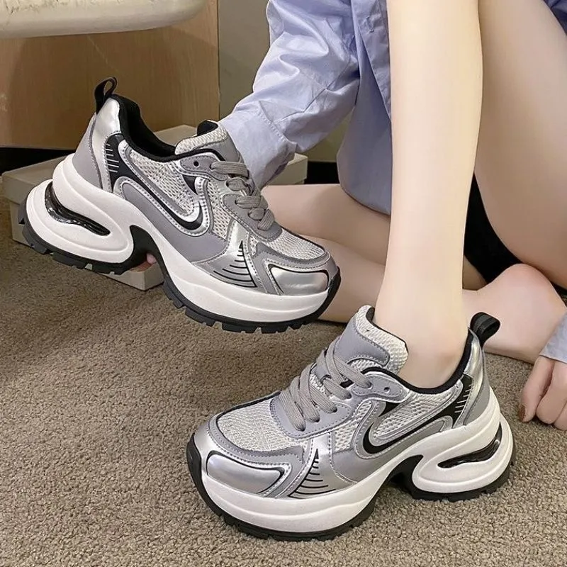 SHUXIAOBEI Low Top Chunky Sneakers Women's-1
