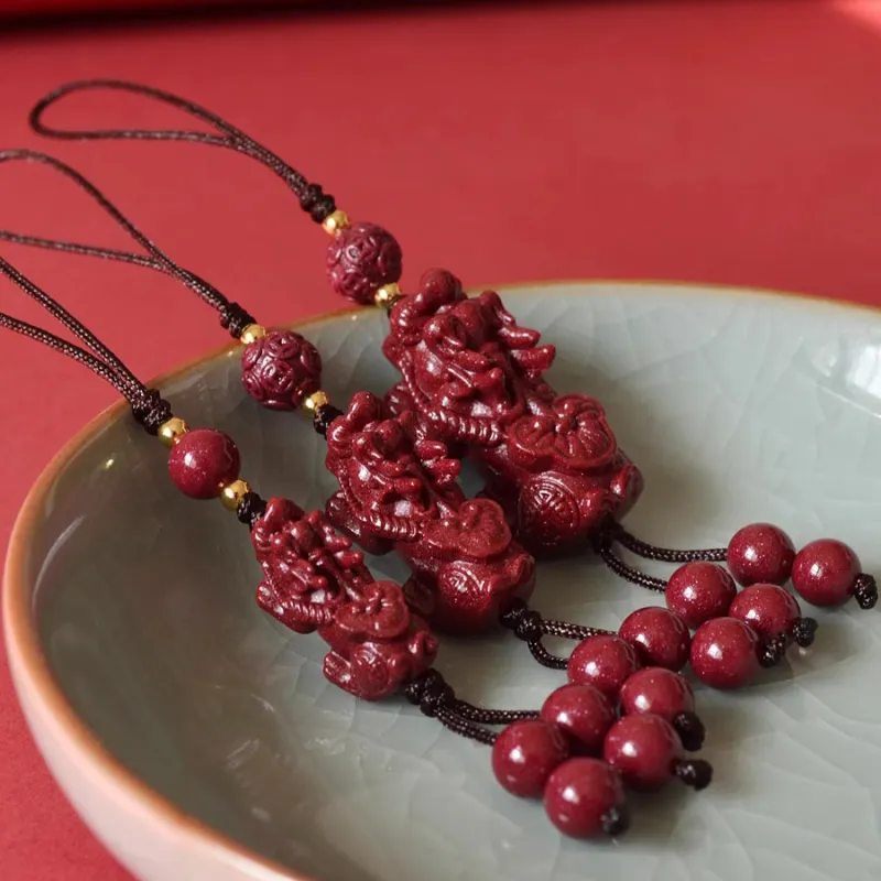The Thousand Seals Family Cinnabar Pendants Unisex-5
