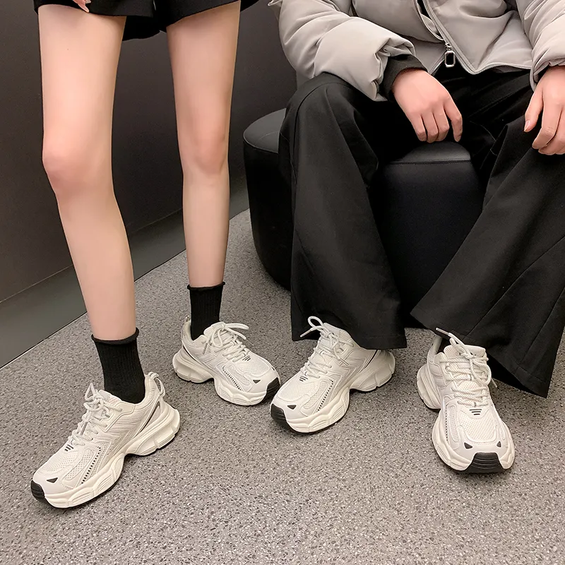 Mineida Anti Slip And Wear Resistant Breathable Low Top Chunky Sneakers Unisex-4