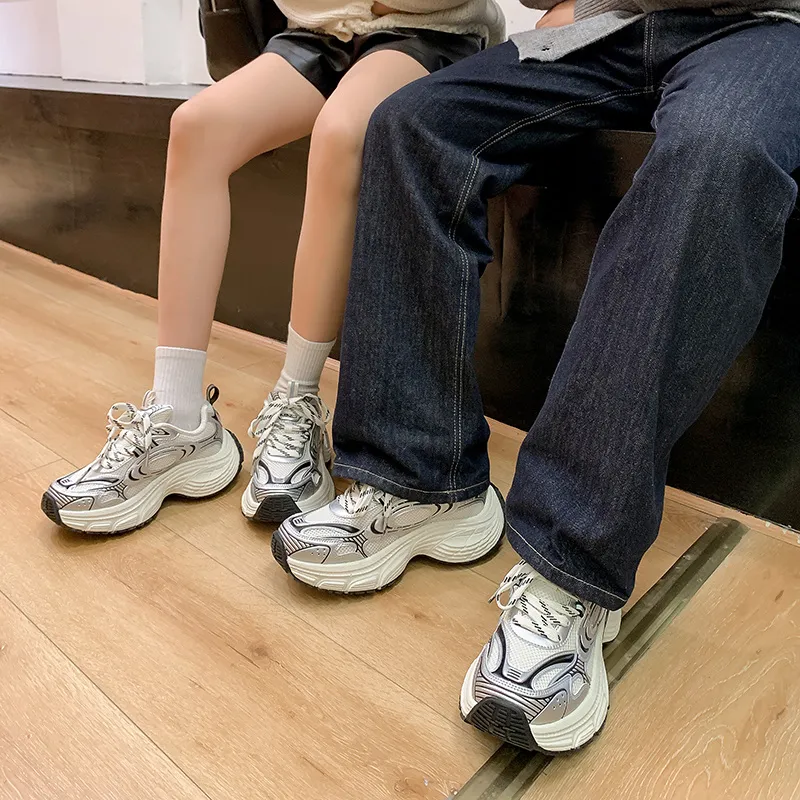 Mineida Anti Slip And Wear Resistant Height Increasing Low Top Chunky Sneakers Unisex-9