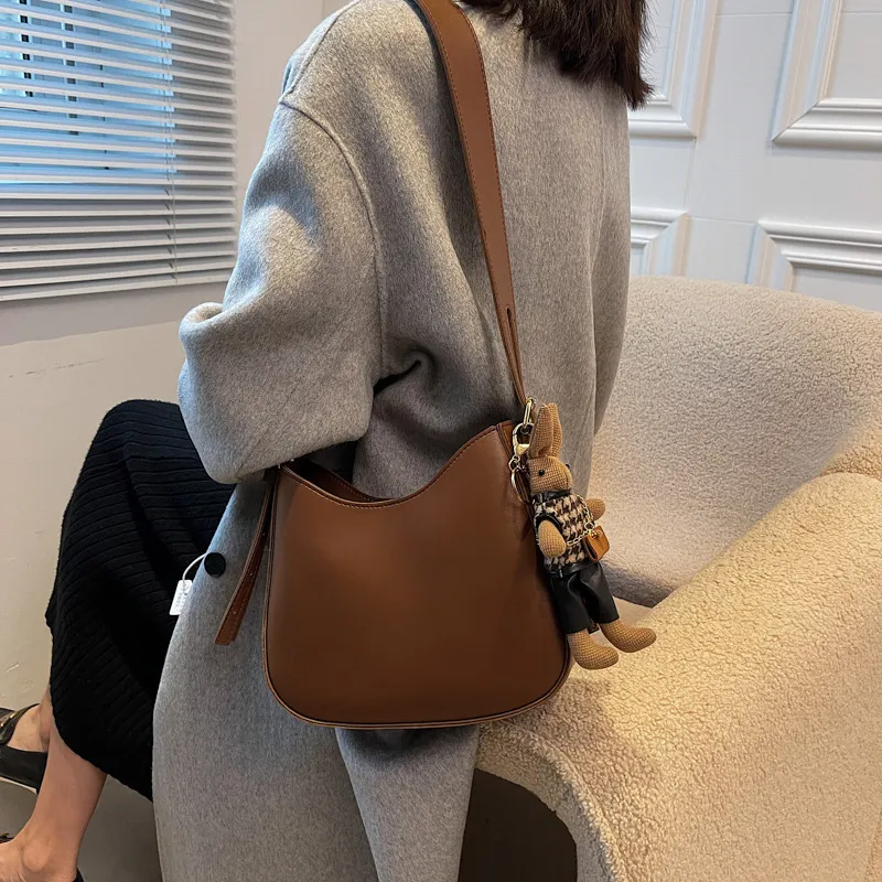 HCXK PU Shoulder Bag Crossbody Bag Regular Women's Black/Coffee/Khaki-1