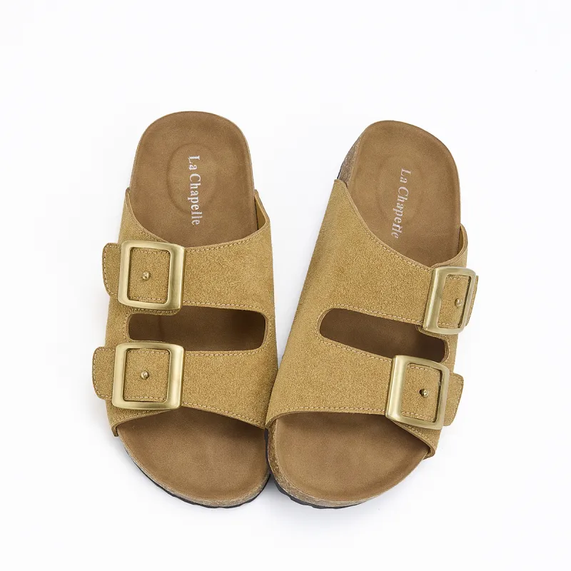 La Chapelle Slip Resistant Abrasion Resistant Slide Slippers Women's Brown-2
